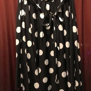 Black and white polka dot skirt